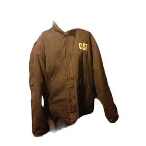 Dark brown double closure carhartt quilted lining chore style